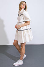 A WOW MOMENT WOVEN MINI DRESS Flying Tomato