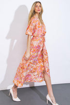 MOST WONDERFUL TIME WOVEN MIDI DRESS Flying Tomato