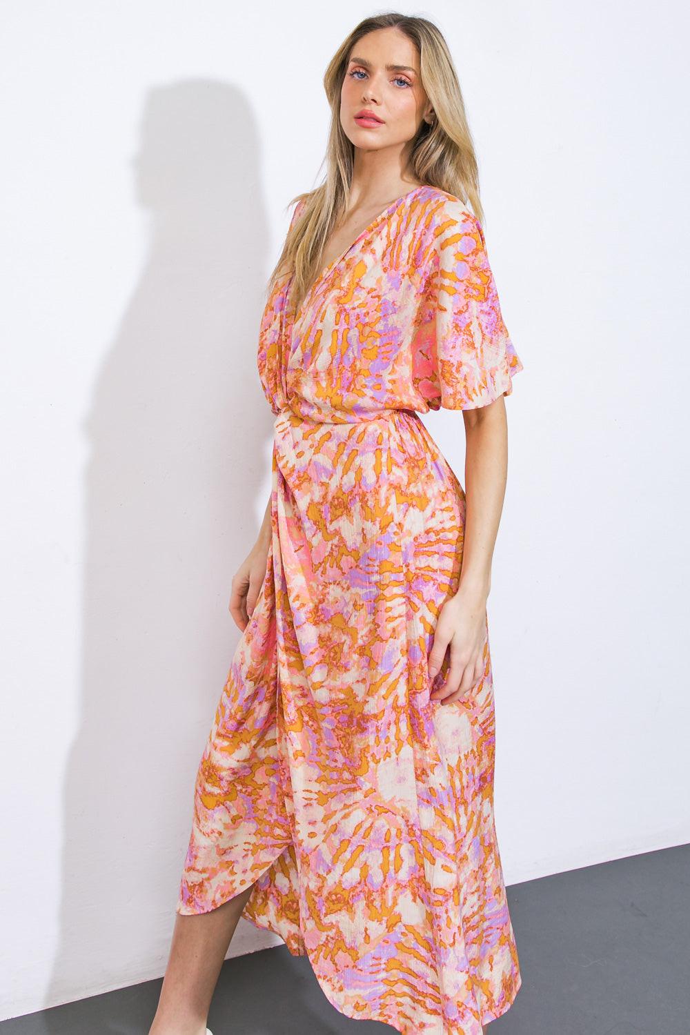 MOST WONDERFUL TIME WOVEN MIDI DRESS Flying Tomato