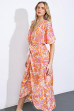 MOST WONDERFUL TIME WOVEN MIDI DRESS Flying Tomato