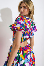 LET ME ADORE YOU WOVEN MIDI DRESS Flying Tomato