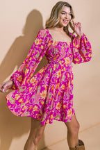 THRIVING ALL NIGHT WOVEN MINI DRESS Flying Tomato