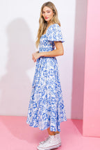 GOTTA GET GOING WOVEN MIDI DRESS Flying Tomato