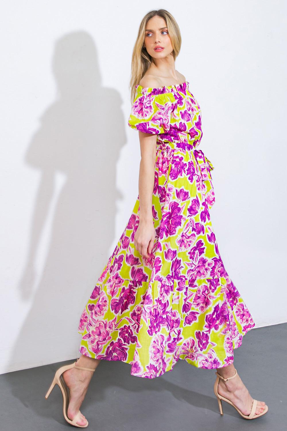 I'M IN CHARGE WOVEN MIDI DRESS Flying Tomato