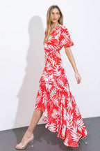 CRAZY IN LOVE WOVEN MIDI DRESS Flying Tomato