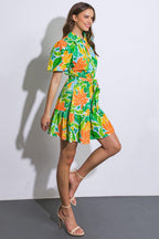 END GAME WOVEN MINI DRESS Flying Tomato