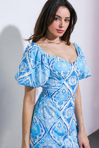 SANGRIAS AT SUNSET WOVEN MINI DRESS Flying Tomato