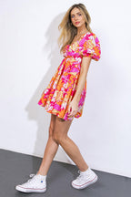 SWEET HARMONY WOVEN MINI DRESS Flying Tomato