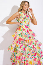 DEL REY HIGH RISE WOVEN MAXI DRESS Flying Tomato