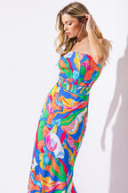 SEEKING SUN PONTI MIDI DRESS Flying Tomato