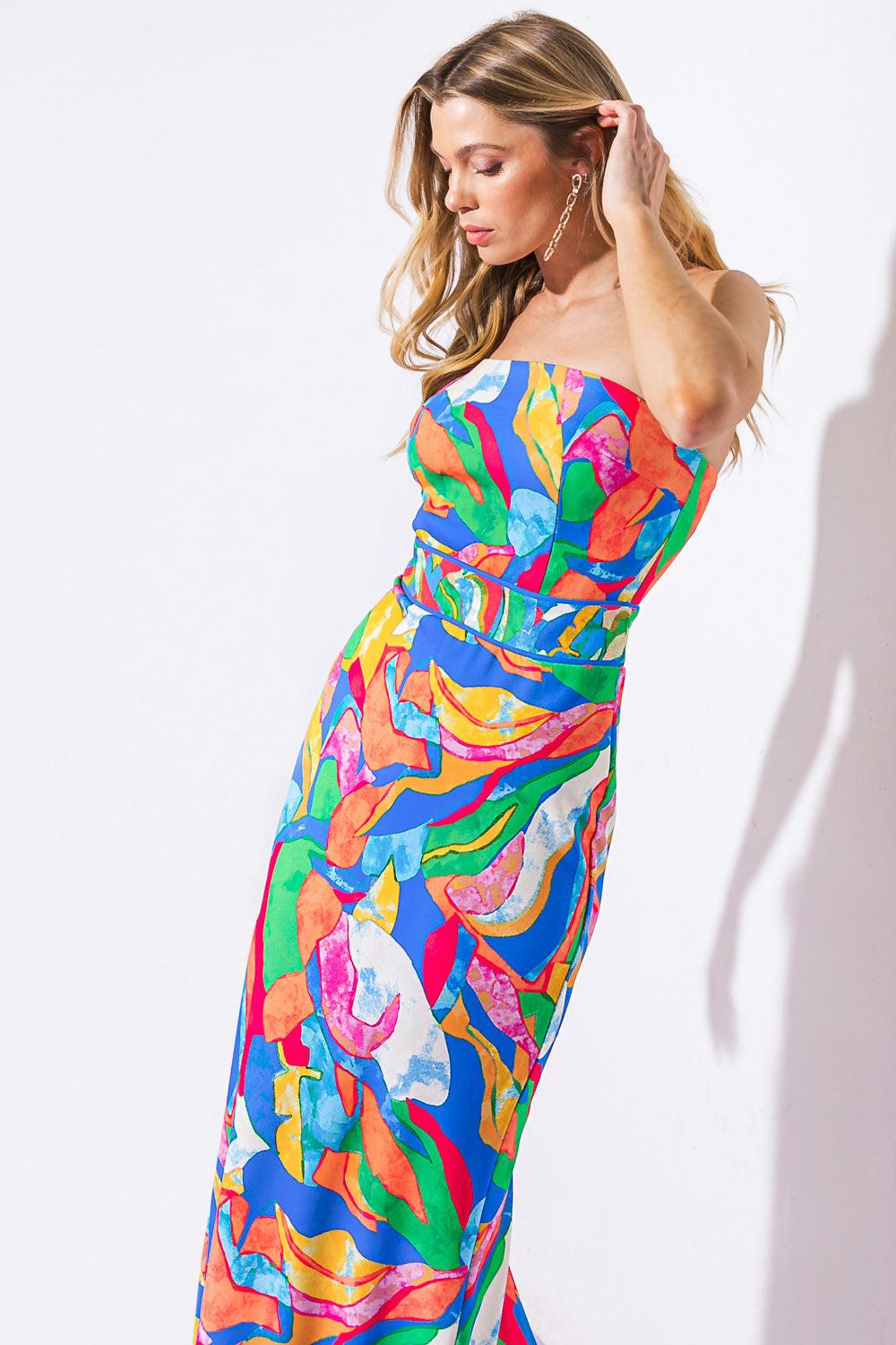 SEEKING SUN PONTI MIDI DRESS Flying Tomato