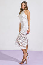 THANKFUL SOUL WOVEN MIDI DRESS Flying Tomato