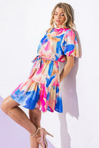 BAYSIDE BRUNCH WOVEN MINI DRESS Flying Tomato