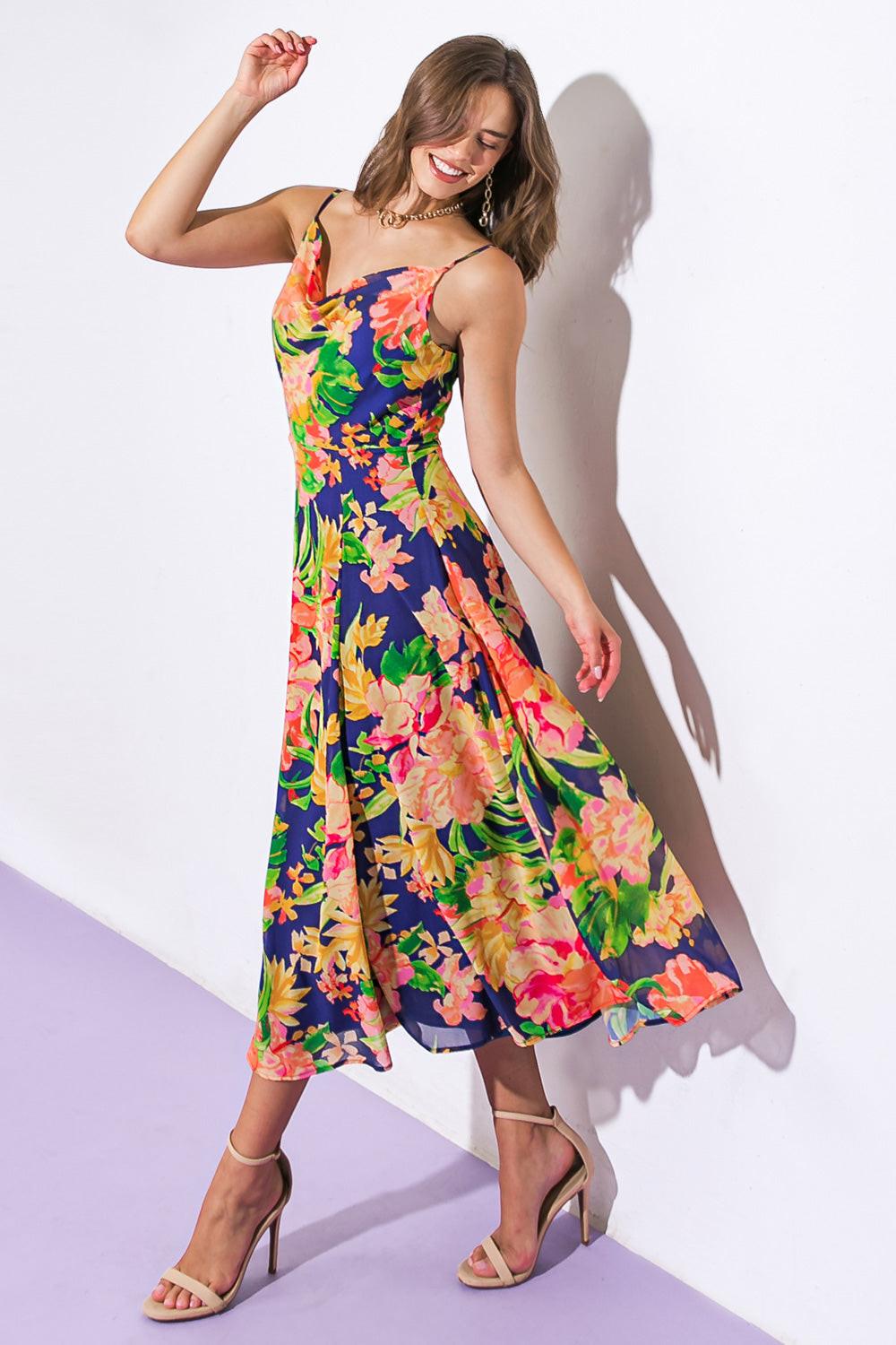 SWEETEST SOUL WOVEN MIDI DRESS Flying Tomato