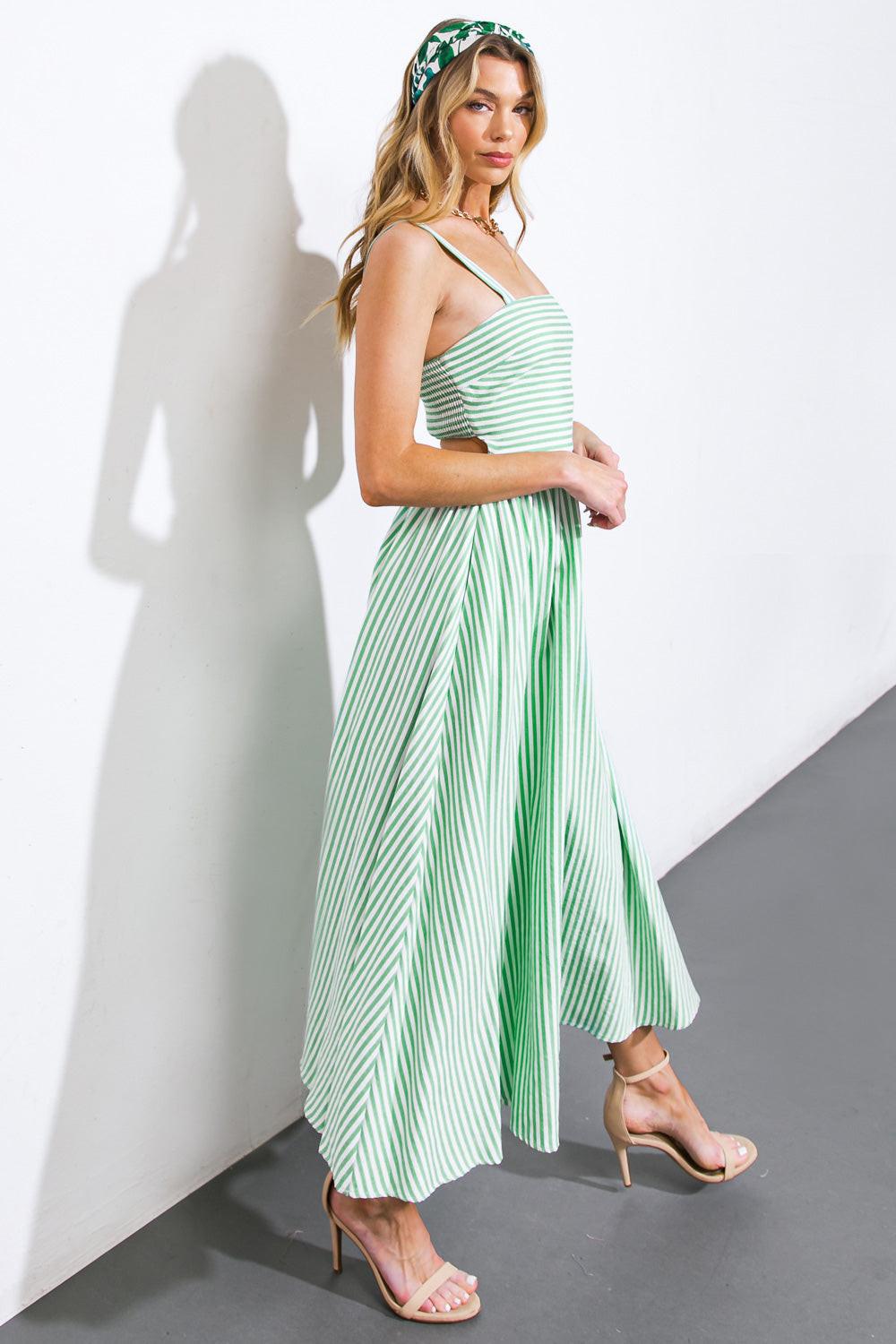 ATTRACTING LOOKS WOVEN MIDI DRESS Flying Tomato