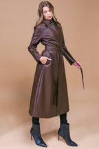 WHAT A WONDERFUL DAY LEATHER MIDI COAT Flying Tomato