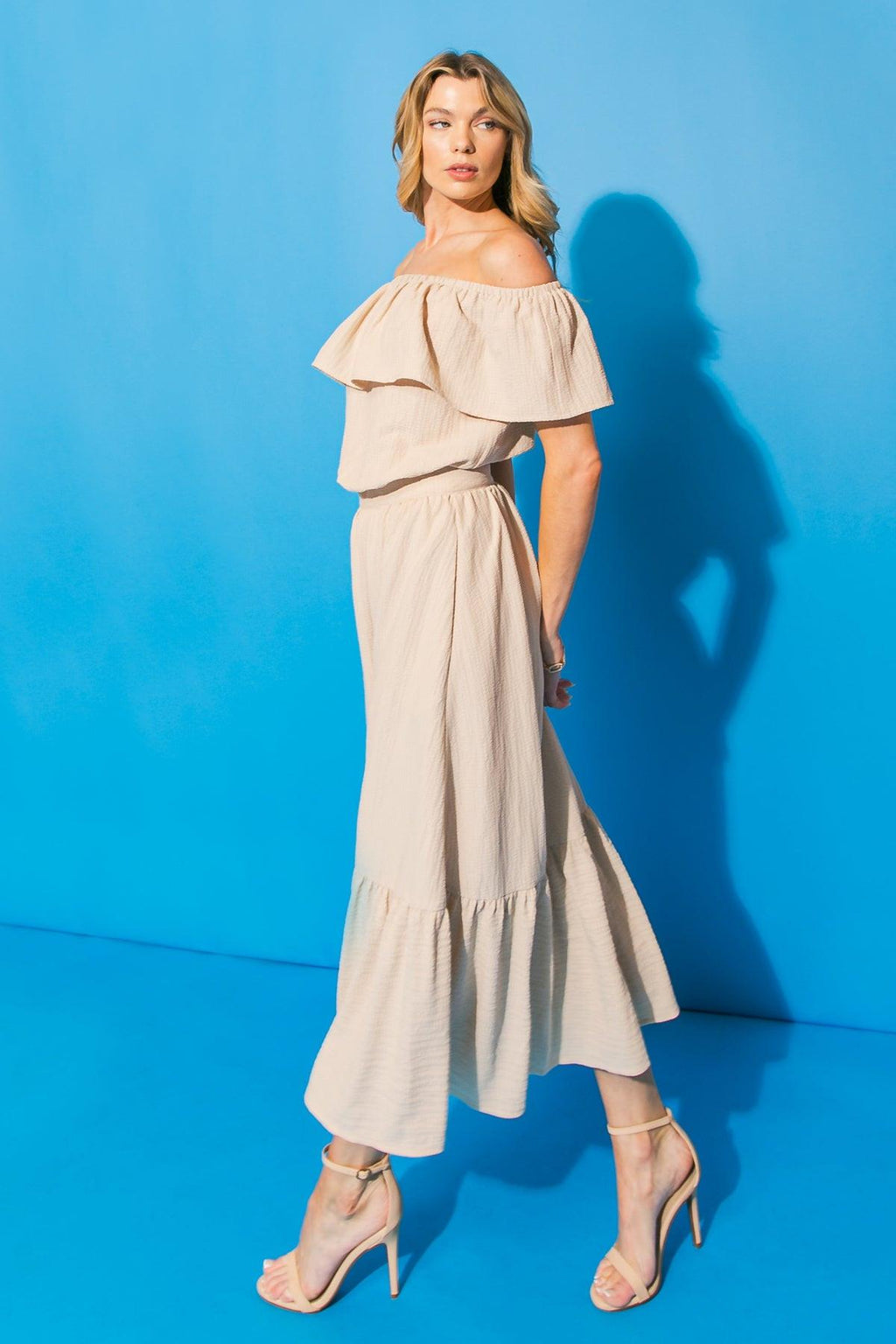 LOVELY MOOD WOVEN MIDI SKIRT Flying Tomato