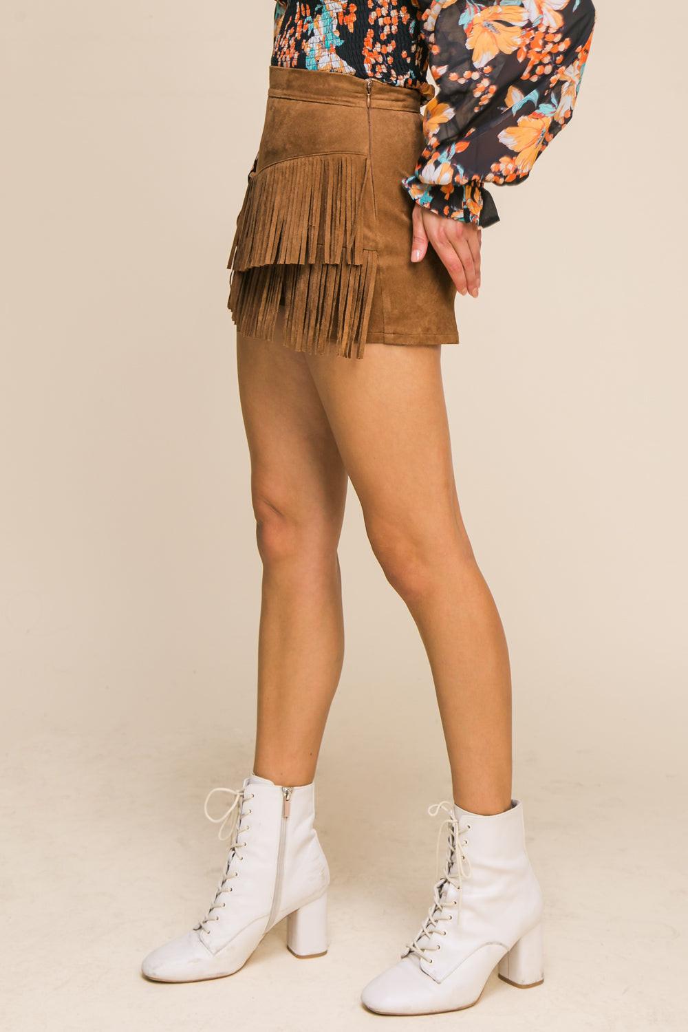 MAKE SOME PLANS SUEDE SKORT Flying Tomato