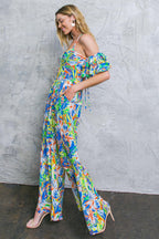 UNSEEN BEAUTY FLORAL WOVEN JUMPSUIT Flying Tomato