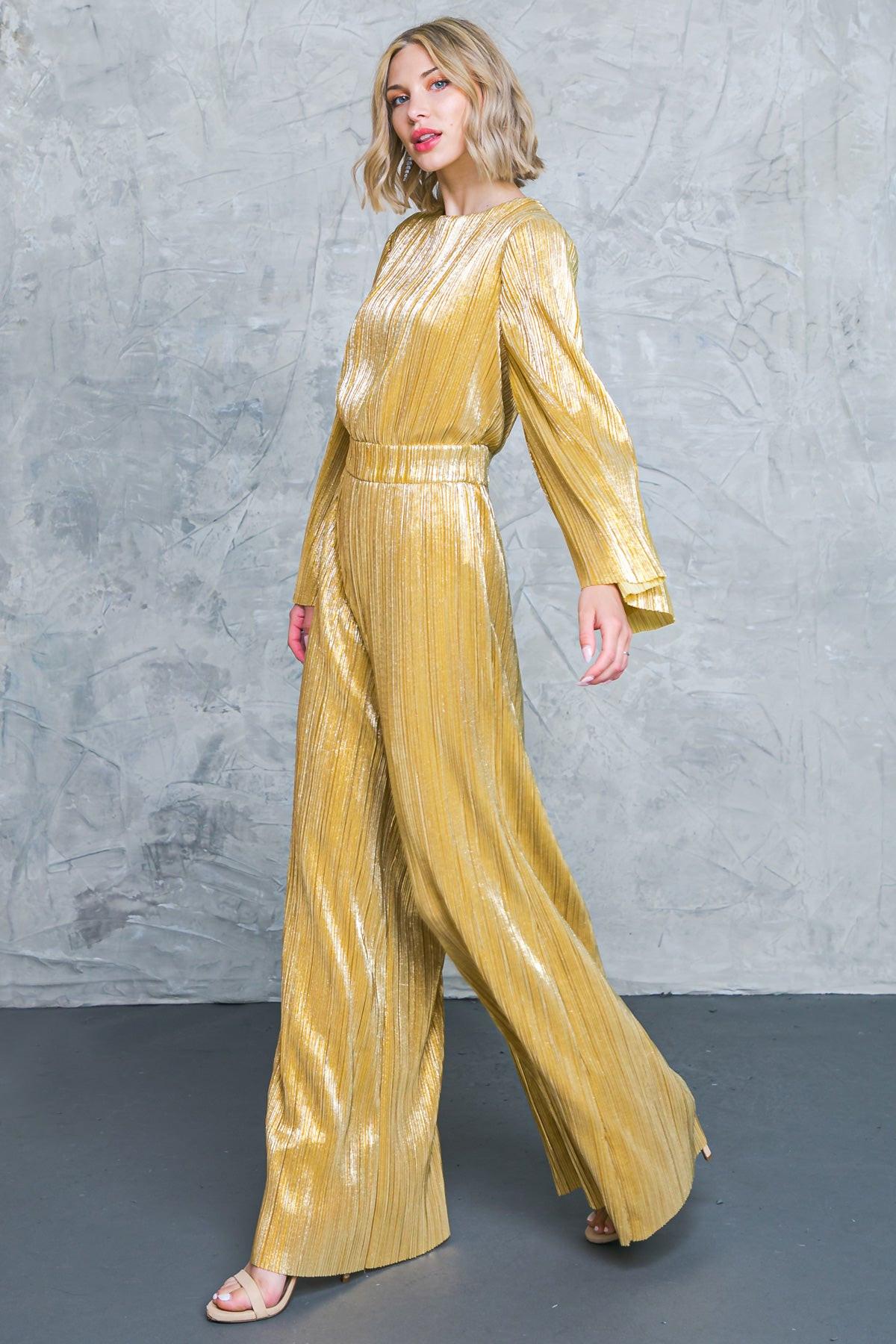 DARE TO DAZZLE PLISSE JUMPSUIT Flying Tomato