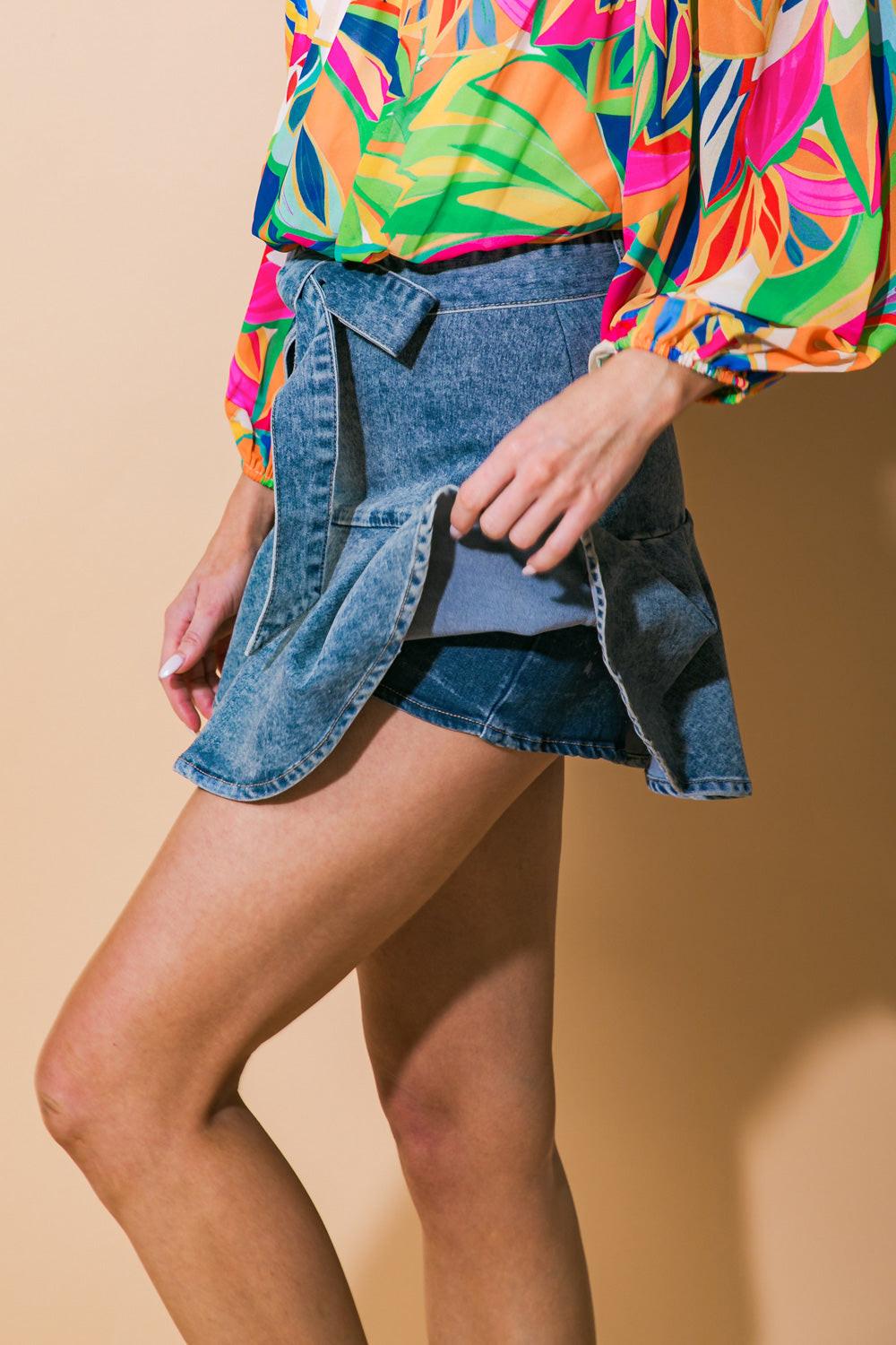 NOTHING TO FEAR DENIM SKORT Flying Tomato