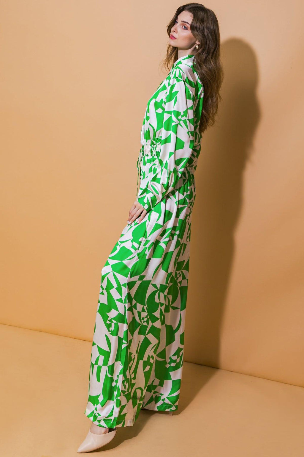 STYLISH IMPRESSION WOVEN JUMPSUIT Flying Tomato