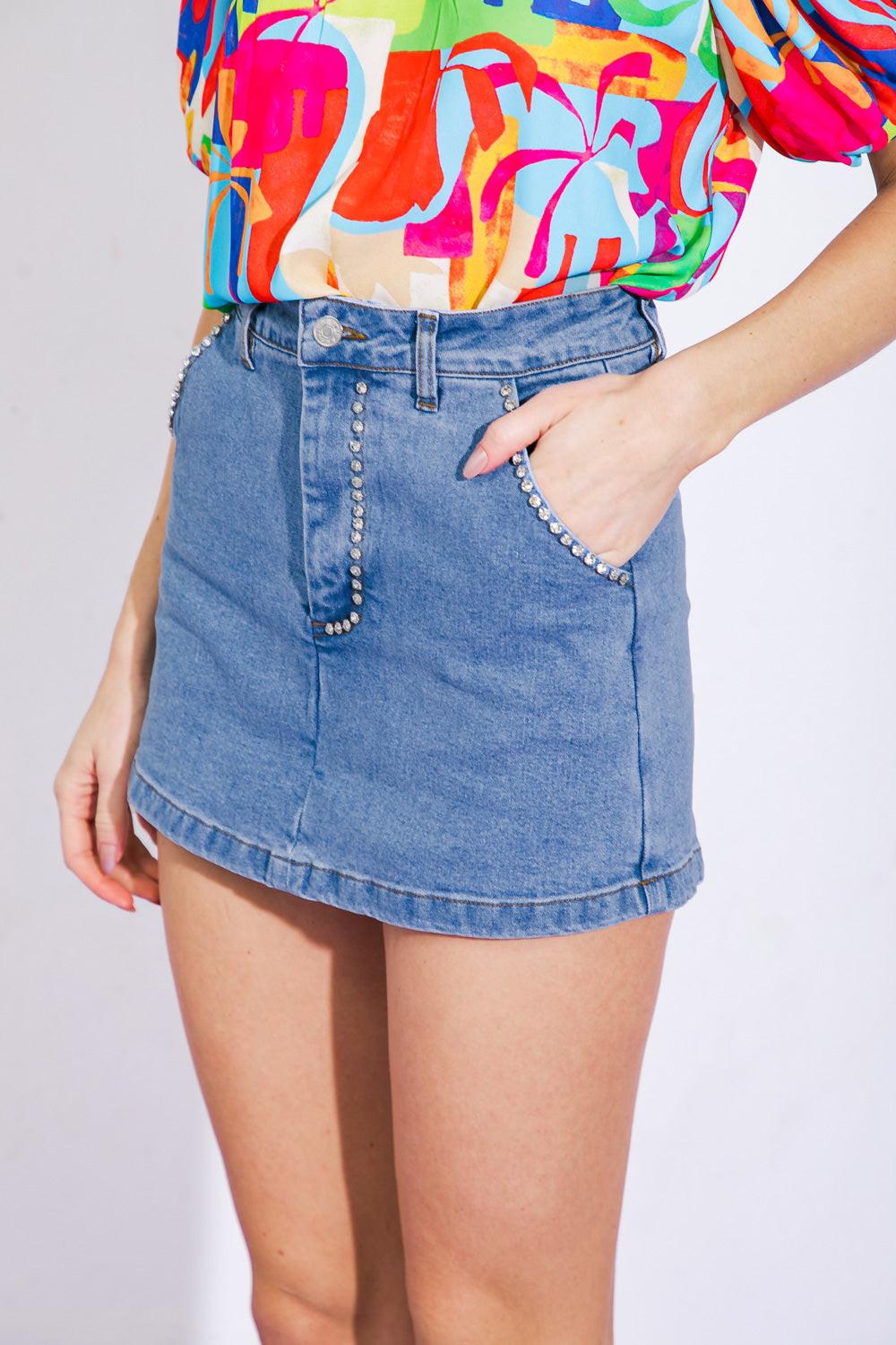 SUNNY ROMANCE DENIM SKORT Flying Tomato