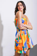 VIVID IMAGINATION WOVEN ROMPER Flying Tomato