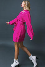 BRING THE VIBES SWEATER MINI DRESS Flying Tomato