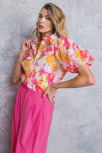 EFFORTLESS OUTLOOK WOVEN TOP Flying Tomato