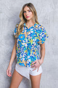 CRUISING THROUGH WOVEN TOP Flying Tomato