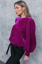 IT'S YOUR TIME VELVET TOP Flying Tomato