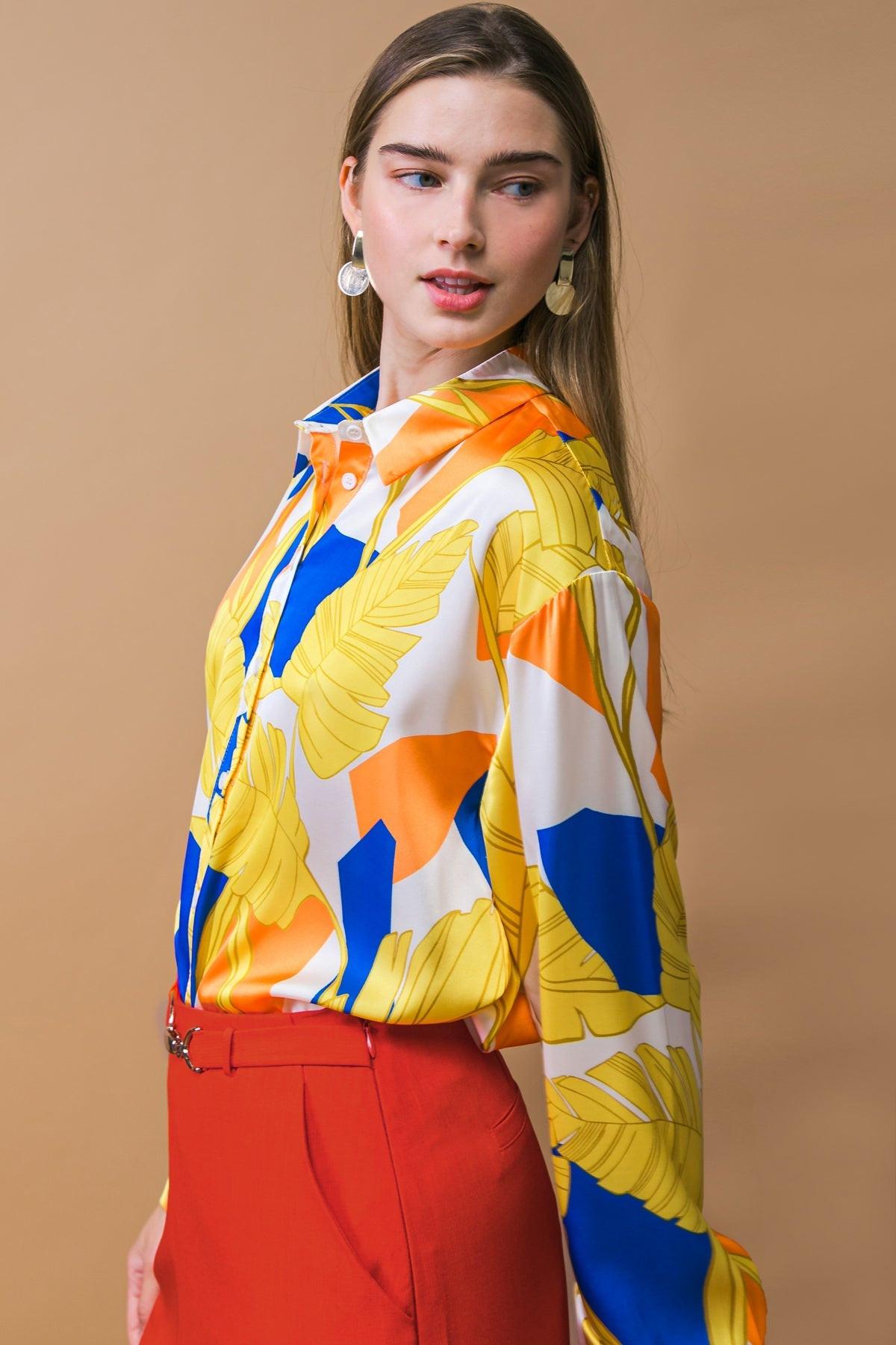 LISTEN TO HER WOVEN TOP Flying Tomato
