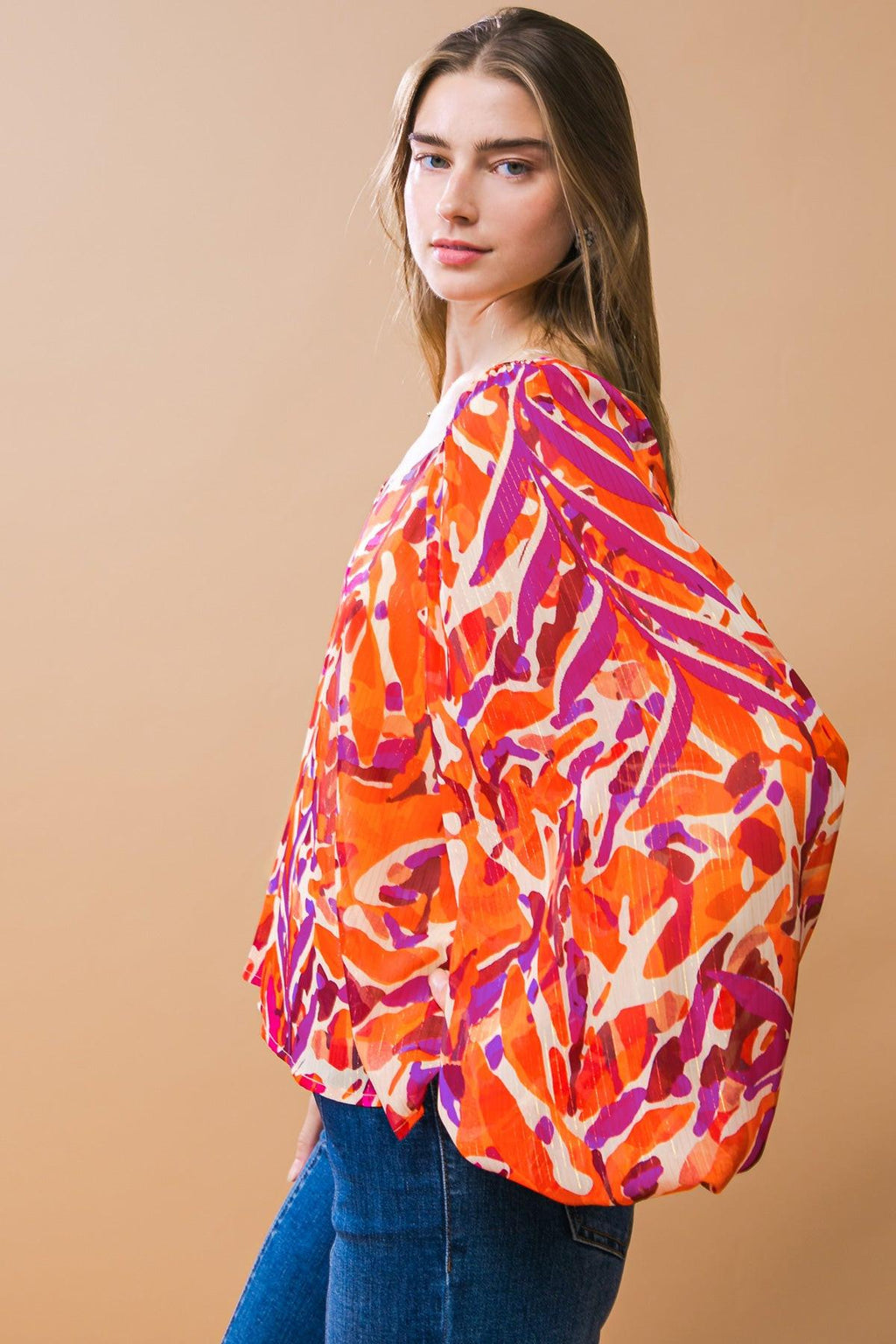 DESIRABLE STYLE WOVEN TOP Flying Tomato