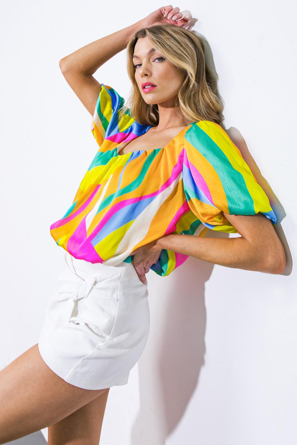 BEAUTIFUL MELODY WOVEN TOP Flying Tomato