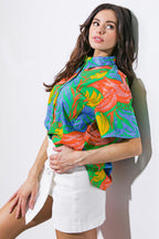 ONE STEP AT A TIME WOVEN TOP Flying Tomato