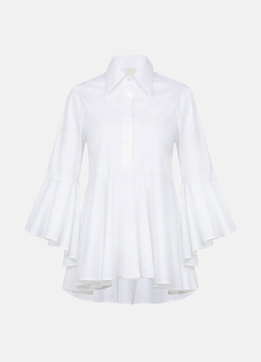 Sesta Italian Design White Gabardine Shirt ETNA
