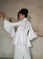 Sesta Italian Design White Gabardine Shirt ETNA
