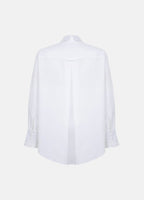 Settima Ruffled White Organic Cotton Shirt ETNA