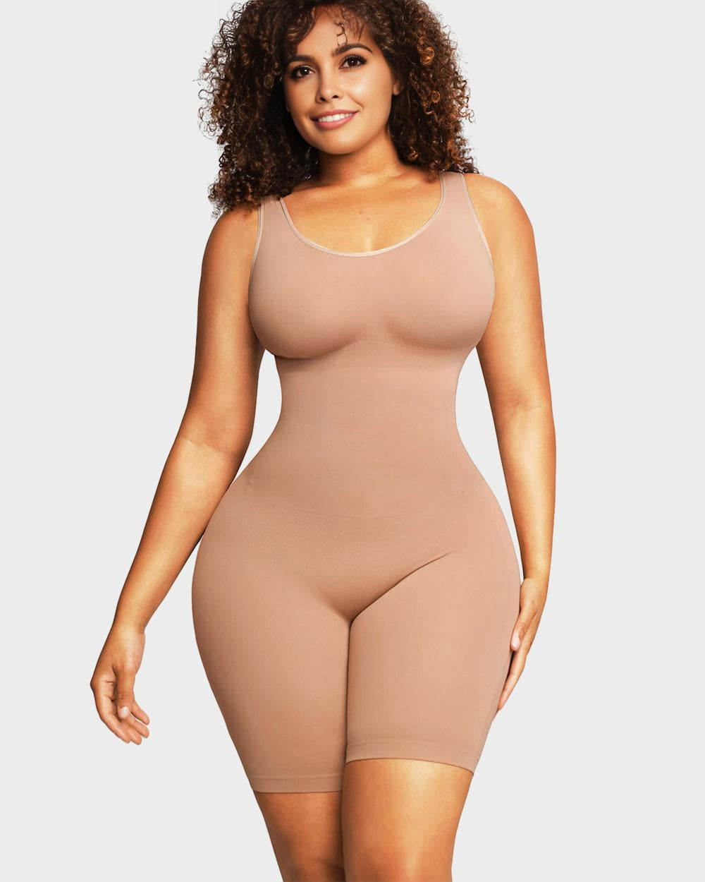 Seamless Sculpting Mid-Thigh Tummy Control Bodysuit SheCurve