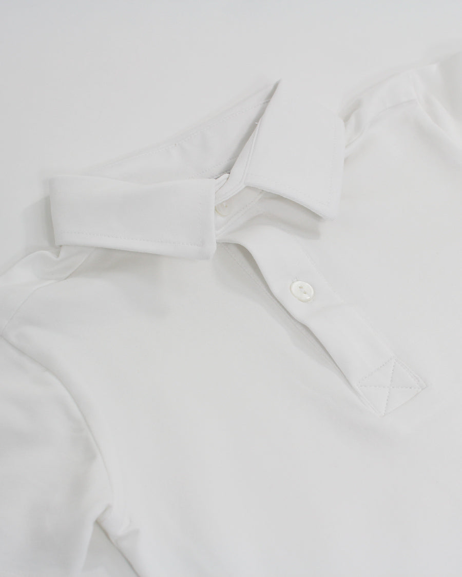 Plain White Polo Shirt Smockingbird
