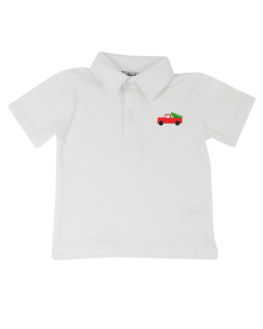 Custom Embroidery White Polo Shirt