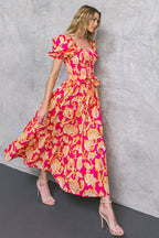 RUN TOWARDS LOVE POPLIN ANKLE DRESS Flying Tomato