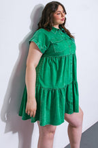 NO DULL MOMENTS DENIM MINI DRESS Flying Tomato