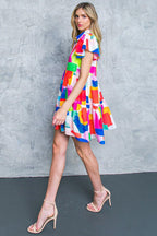 TEMPTING ME PRINT MINI DRESS Flying Tomato