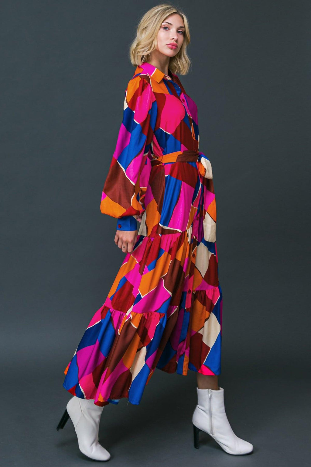 WISE WOMAN WOVEN MIDI DRESS Flying Tomato