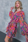 PICKING DAISIES PLUM WOVEN MINI DRESS Flying Tomato