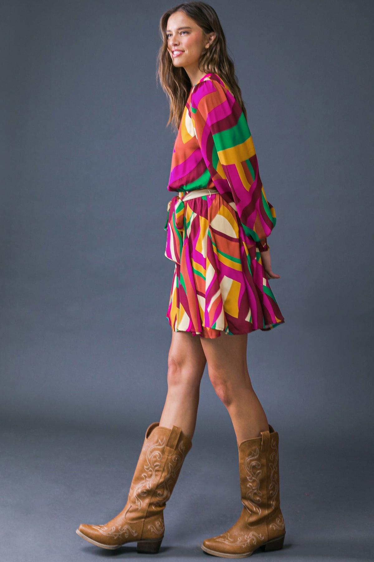 KEEP ON MOVING WOVEN MINI DRESS Flying Tomato