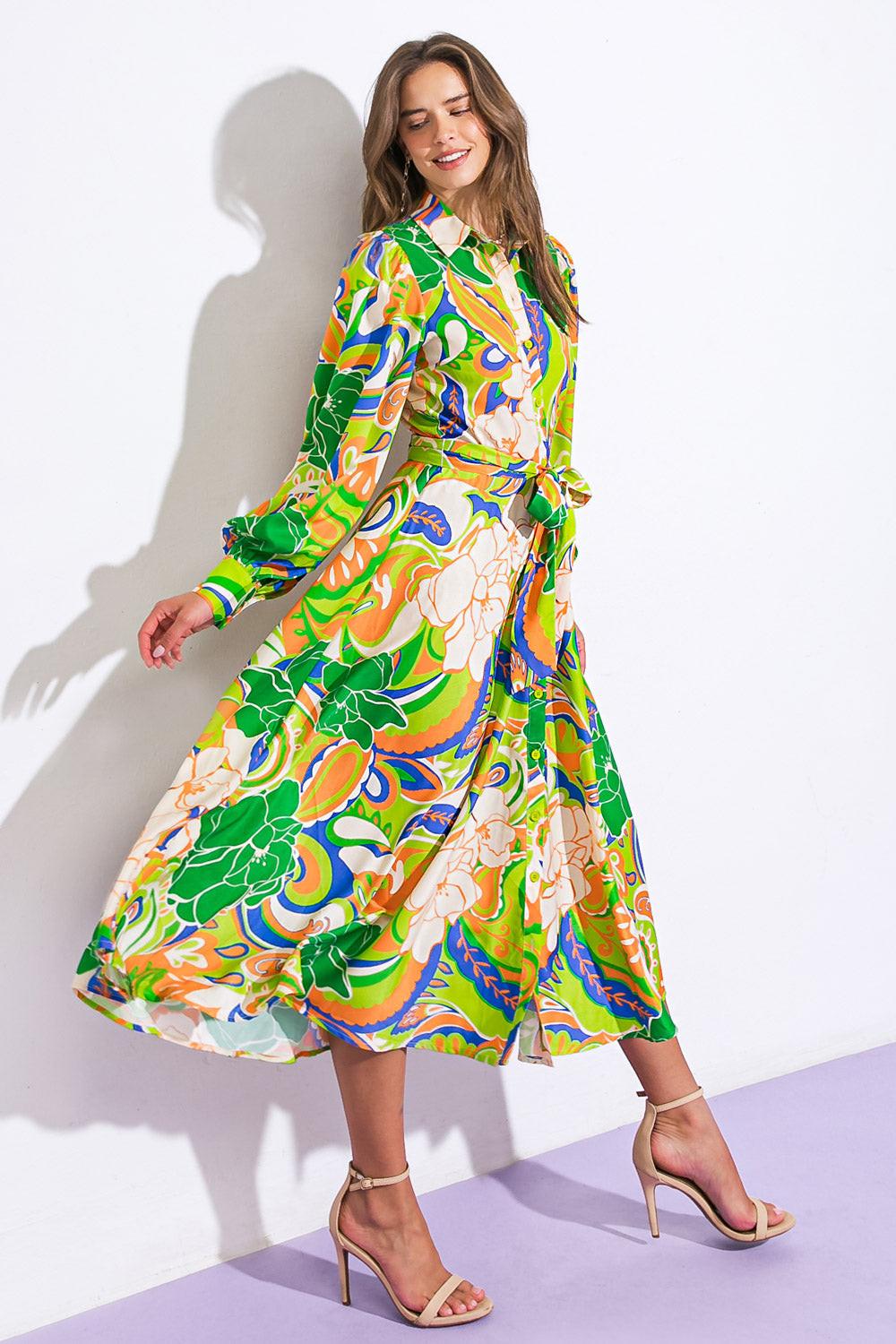 DESIRABLE STYLE WOVEN MIDI DRESS Flying Tomato