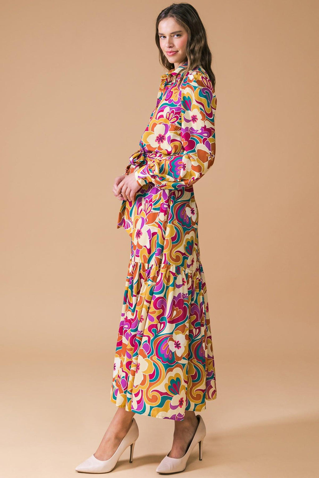MY EYES ON YOU WOVEN MIDI DRESS Flying Tomato